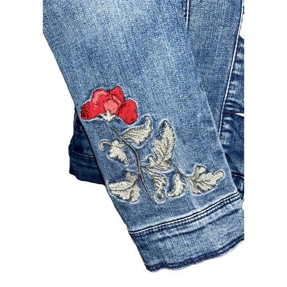 VINTAGE AMERICA BLUES Embroidered Roses Denim Jacket Sz S NWT - Picture 5 of 16